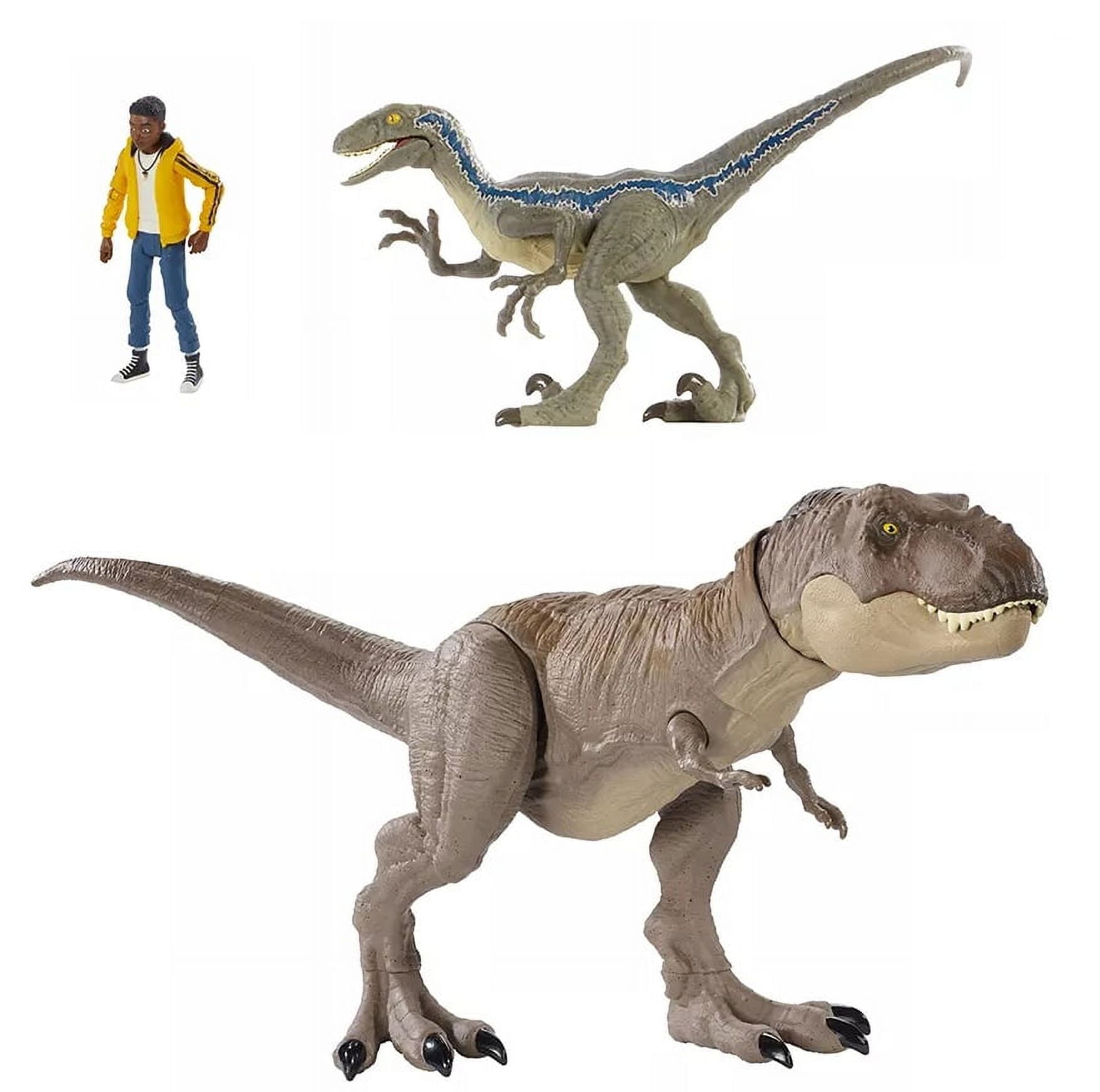 Jurassic World T-Rex Story Action Figure Set, 3 Pieces