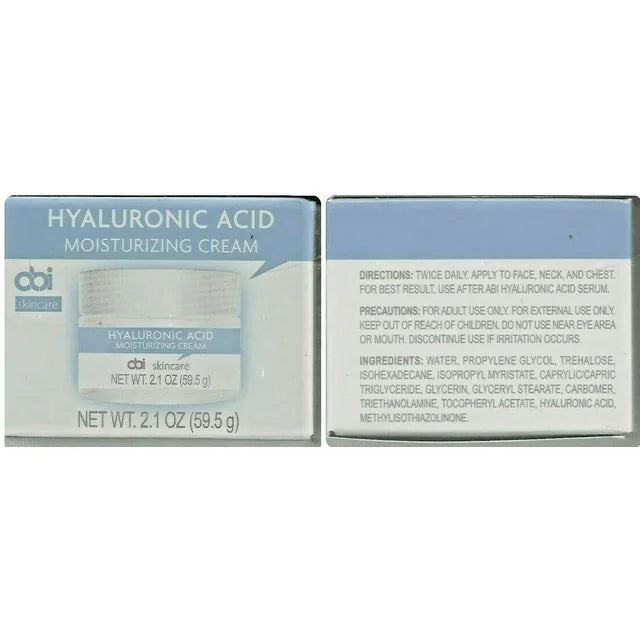 Abi Hyaluronic Acid Moisturizing Cream 2.1 oz (2 pack)