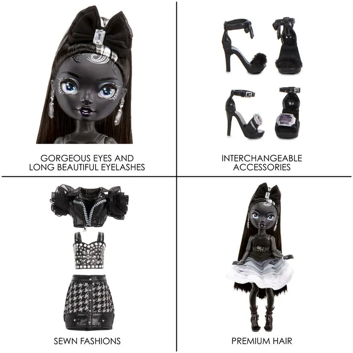 Shadow High Series 1 Shanelle Onyx- Grayscale Fashion Doll. 2 Black Designer Outfits to Mix & Match with Accessories, Great Gift for Kids 6-12 Years Old and Collectors