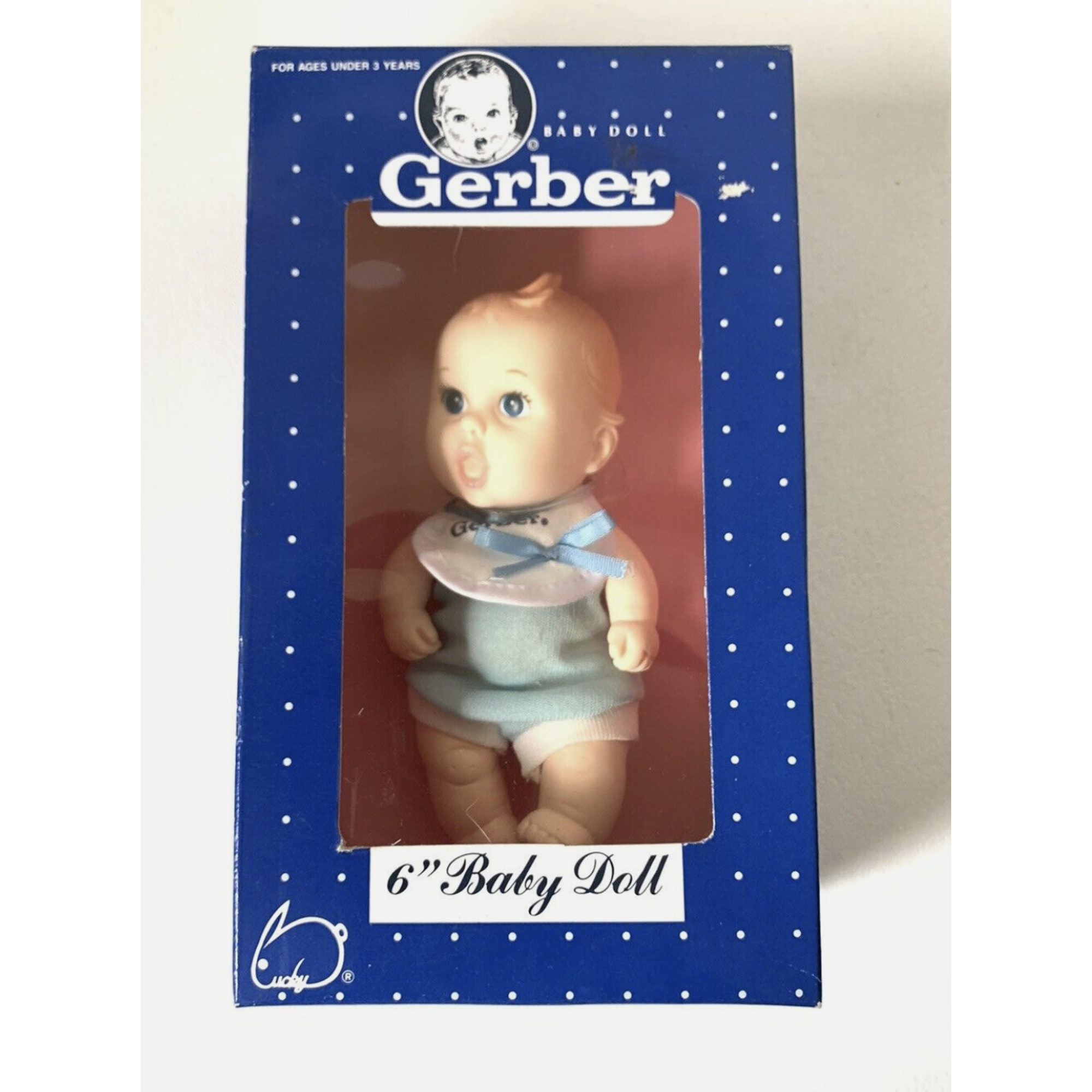 Gerber Products 6" Baby Boy Vinyl Doll #59106 T3686 Vintage 1991