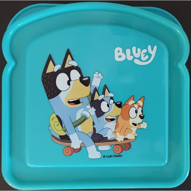 Zak Designs Bluey Plastic Sandwich Container for Kids BPA Free