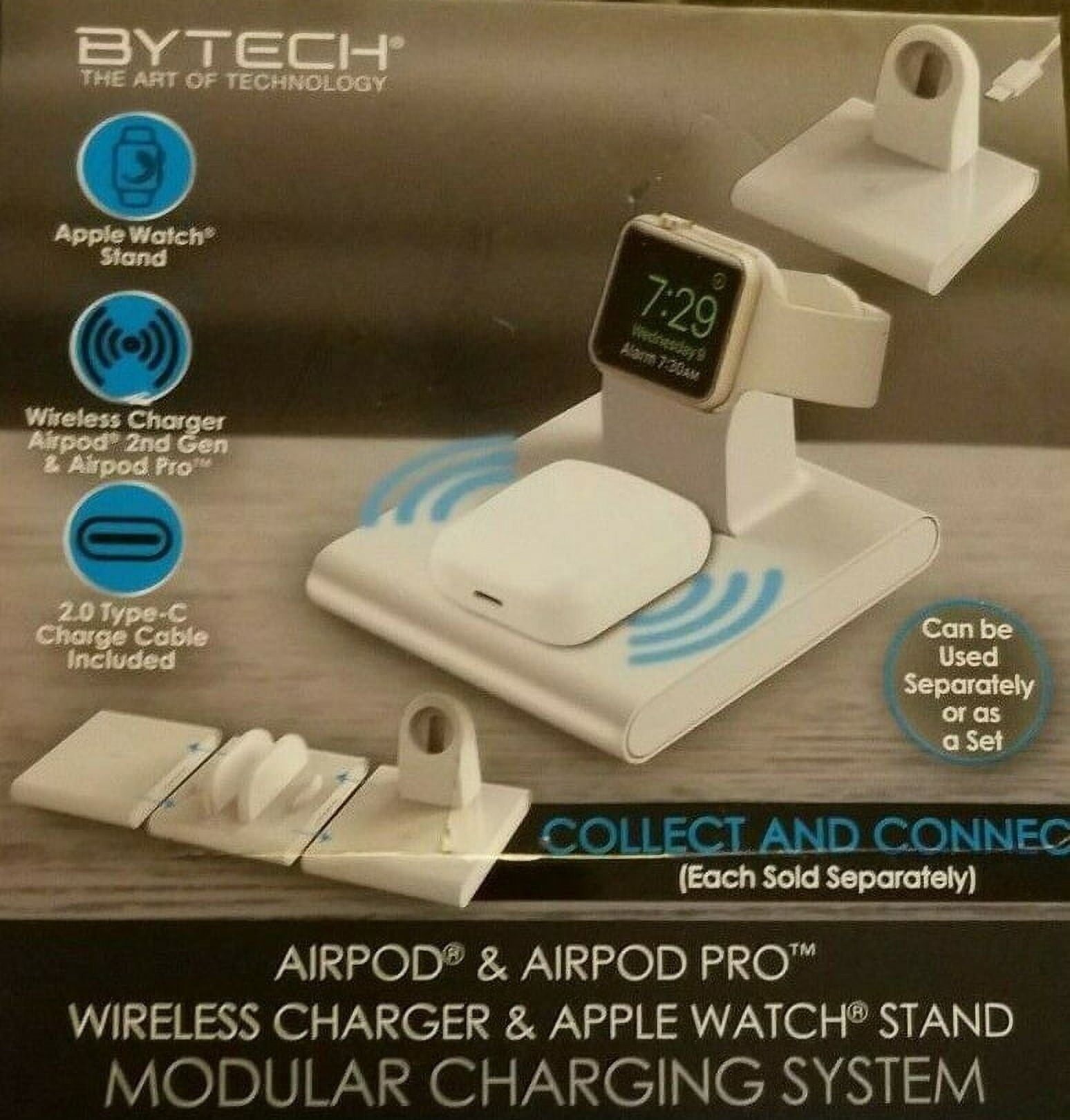 BYTECH AIRPOD & AIRPOD PRO WIRELESS CHARGER & APPLE WATCH STAND MODULAR CHARGING