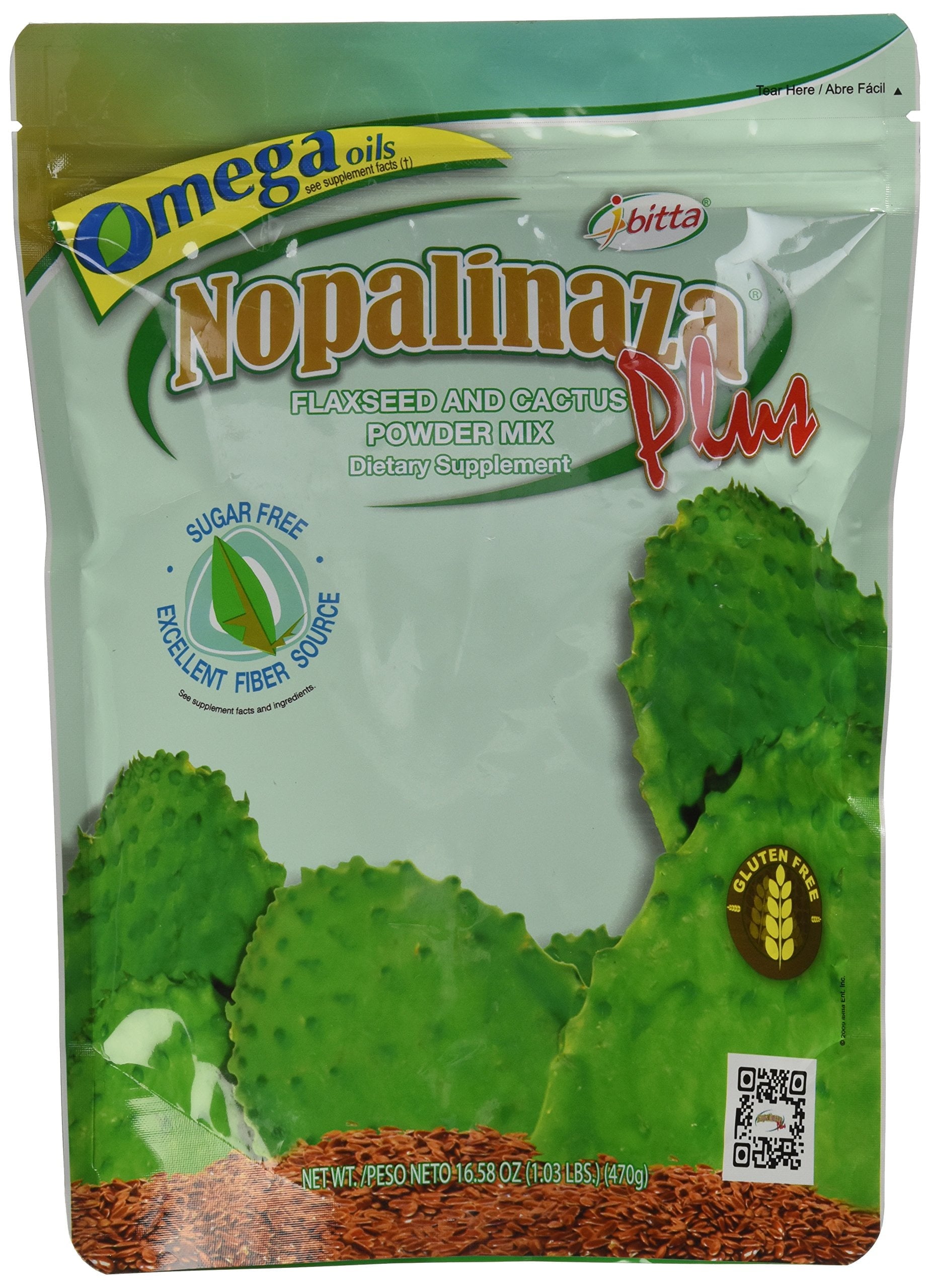 Ibitta Nopalinaza Plus Flaxseed & Cactus Powder Mix 16.5 Oz