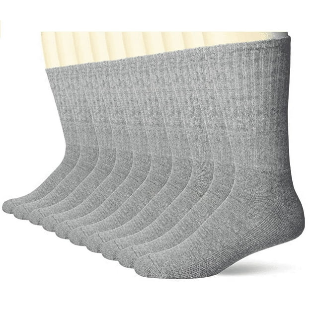 Wing Crew Socks Grey  9-11 (4 Pairs)