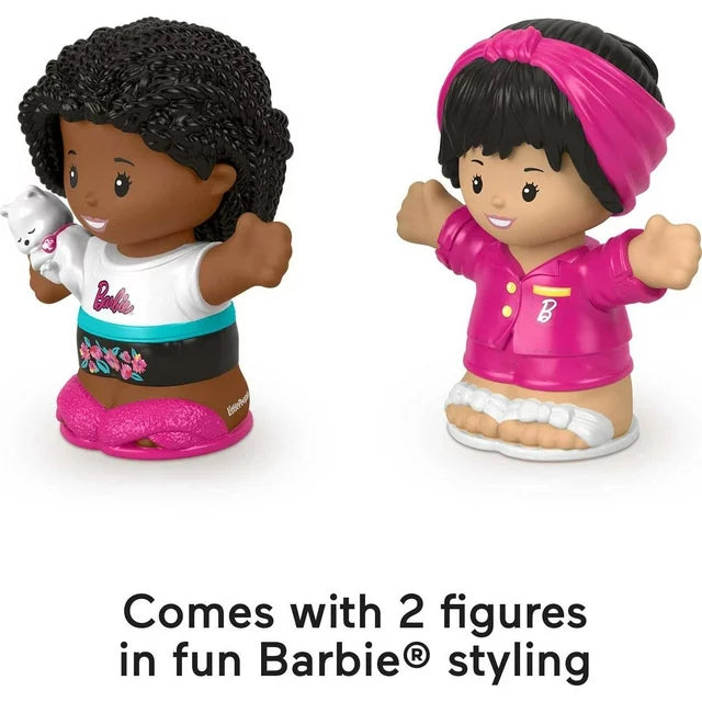 Fisher-Price Little People Barbie Sleepover Figure Pack, 2 Characters for Toddlers