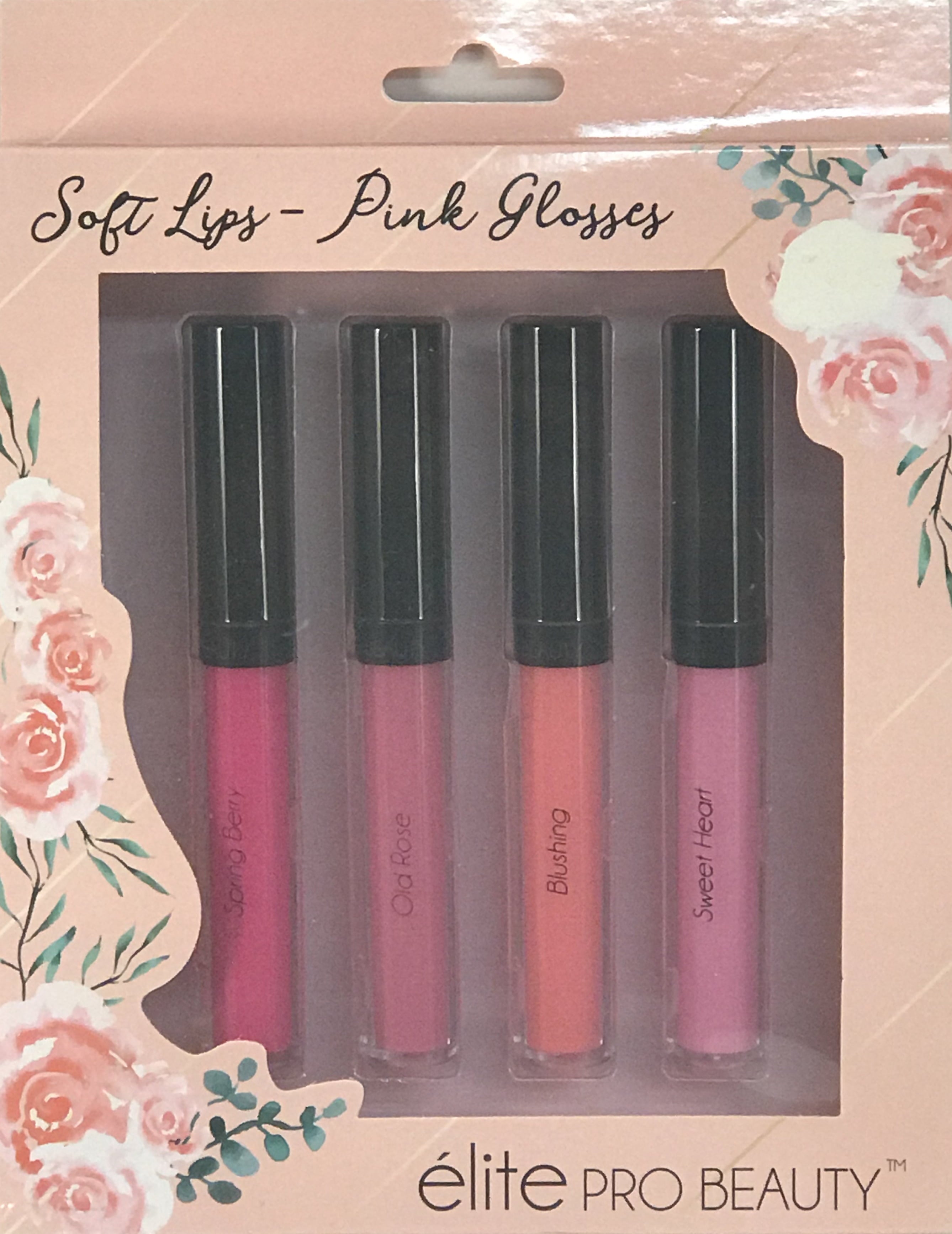 Elite Pro Beauty soft lips pink glosses (4 pack)