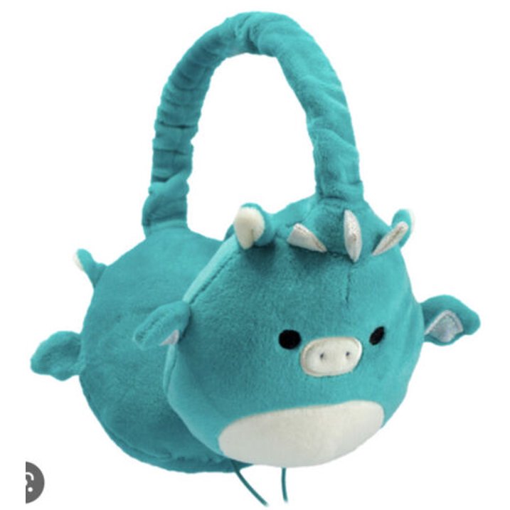 Original Squishmallows Tatiana The Blue Dragon Plush Wired Headphones