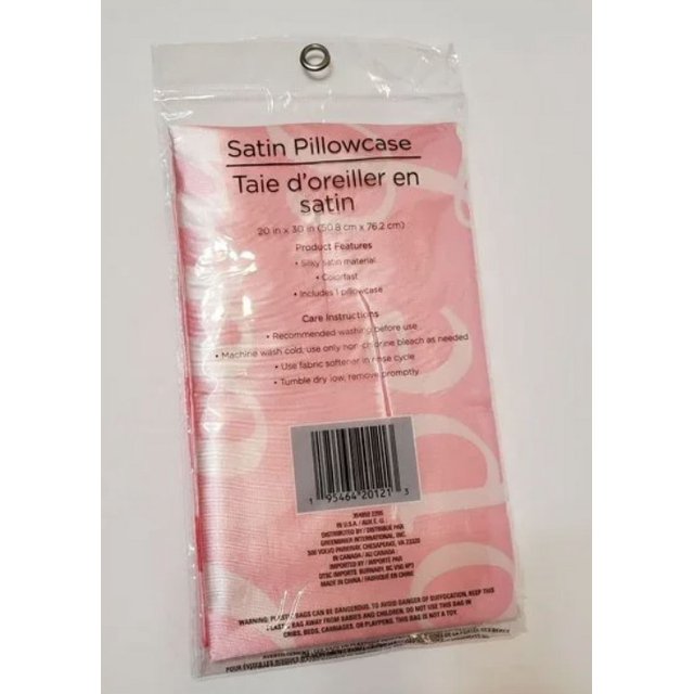 Satin Pillowcase, Faith Hope Love, Pink Pillow, Breast Cancer Ribbon, 20 x 30