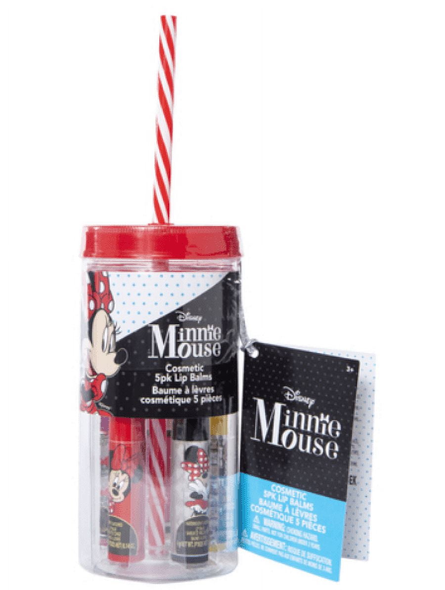 Disney Minnie Mouse Cosmetic 5pk Lip Balms tumbler