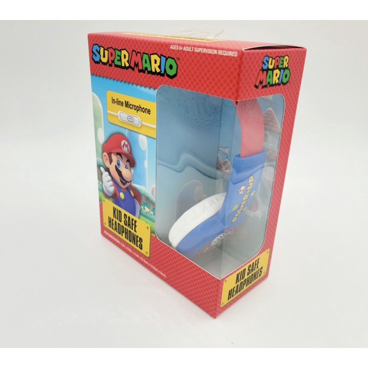 SUPER MARIO Kid Safe Headphones Volume Limiting Age 6+