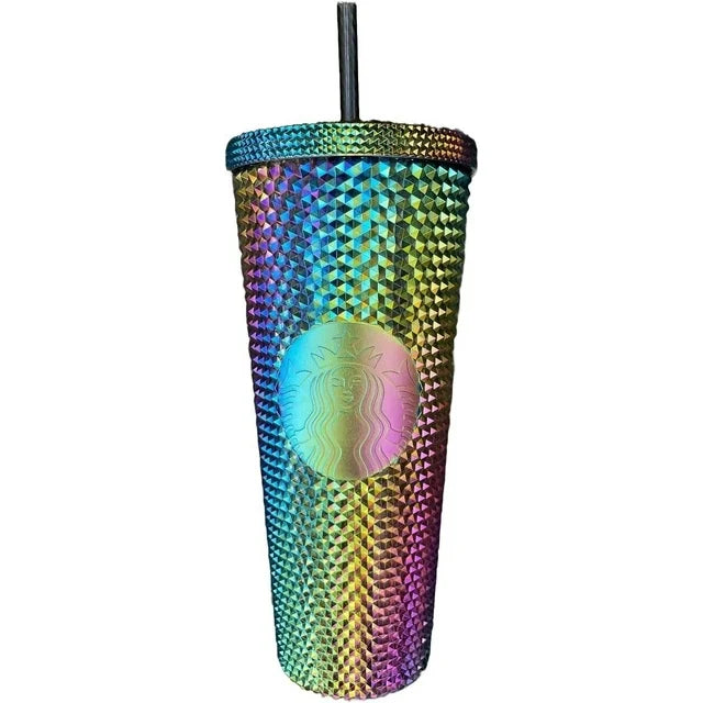 Starbucks Fall 2023 Black Bling Oil Slick Studded 24oz Venti Tumbler Cup