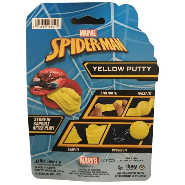 Marvel Spider-man Stretchable Bounce Snap! Twisted! Yellow Putty