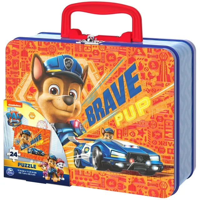 Paw Patrol the Movie 48-Piece Puzzle in Tin with Handle, for Families and Kids Ages 4 and up