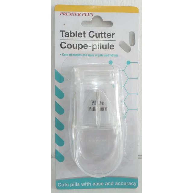 Premier Plus Pill Cutter/Tablet Splitter with Stainless Steel Blade for Cutting Small Pills and Vitamins