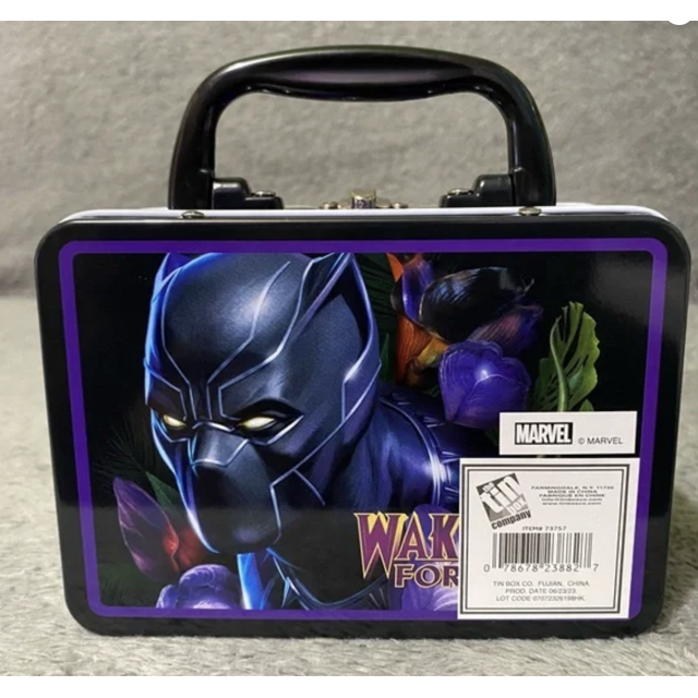 Marvel Black Panther Wakanda Forever Collectible Tin Lunchbox Small