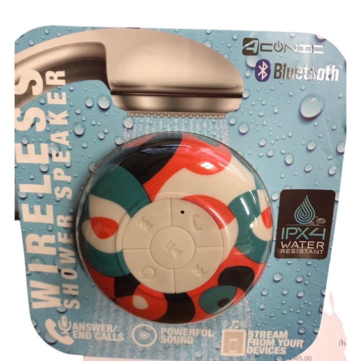 Aconic Bluetooth IPX4 Water Resistant Speaker Jamaican print