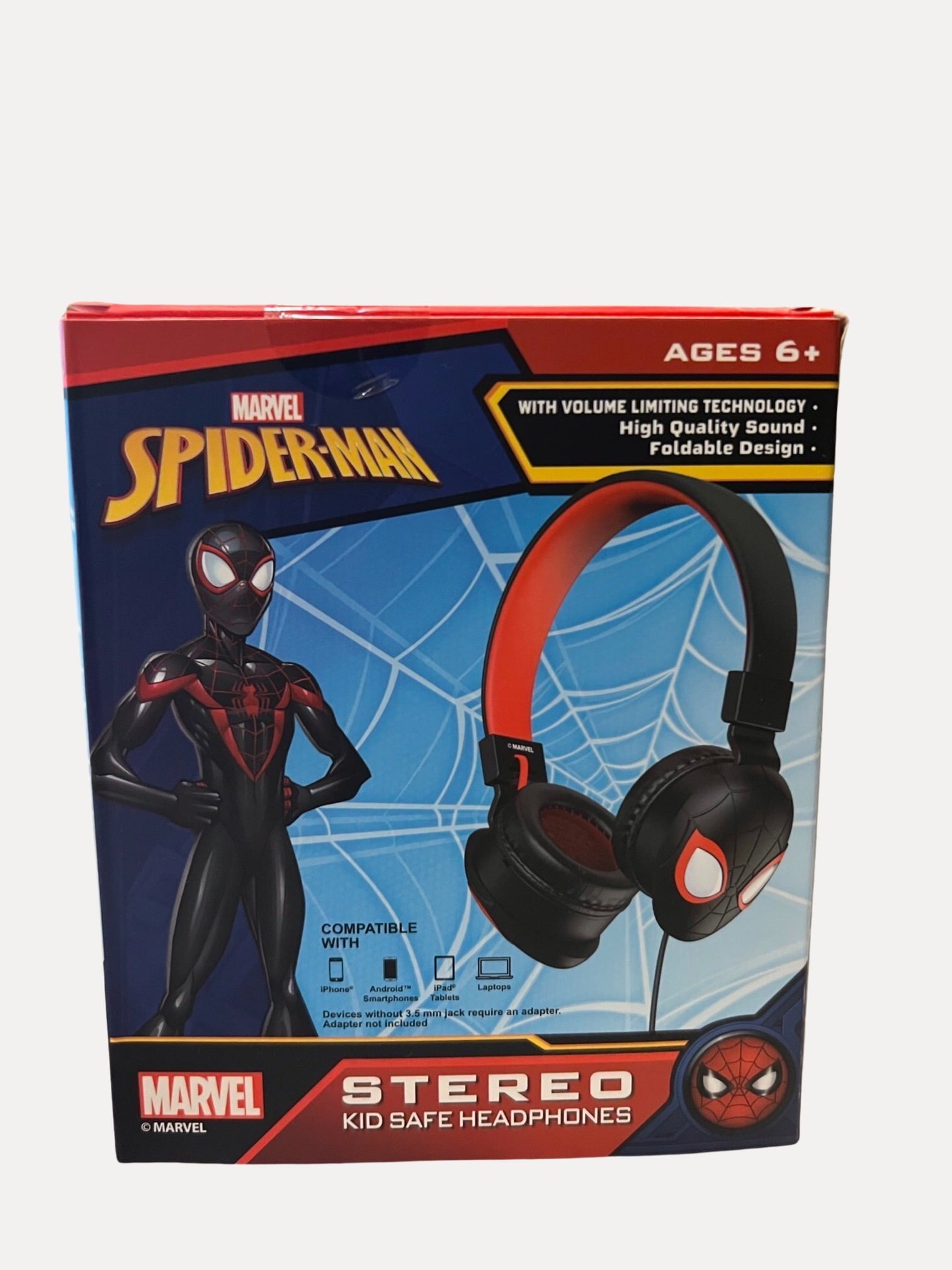 Marvel Spider-man Stereo Squishy Kid Safe Headphones