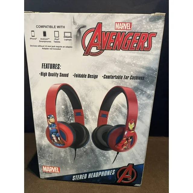 MARVEL AVENGERS Stereo Headphones! Foldable Headbands! HP-0393-AVENGER