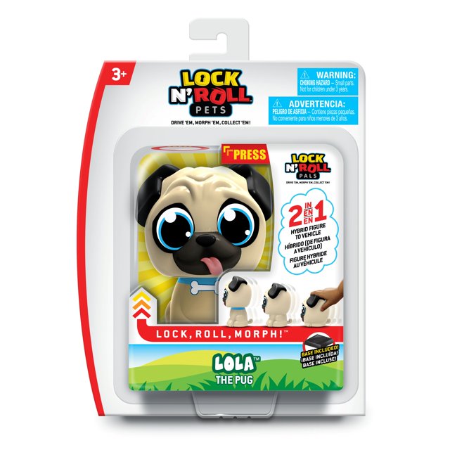 Jam'n Products - Lock N' Roll Pal, Pug Action Figure (4.5")