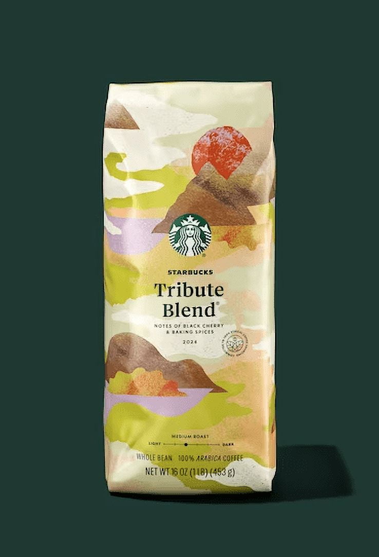 Starbucks 2024 Tribute Blend Whole Bean Coffee 1LB (16oz)