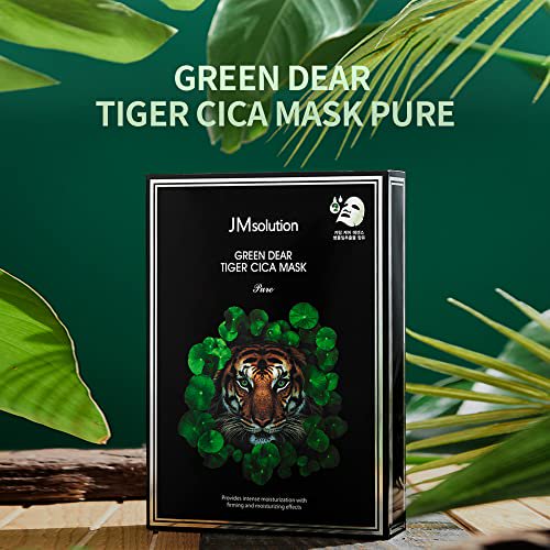 JM Solution Green Dear Tiger Cica Mask Pure 10pcsx30ml