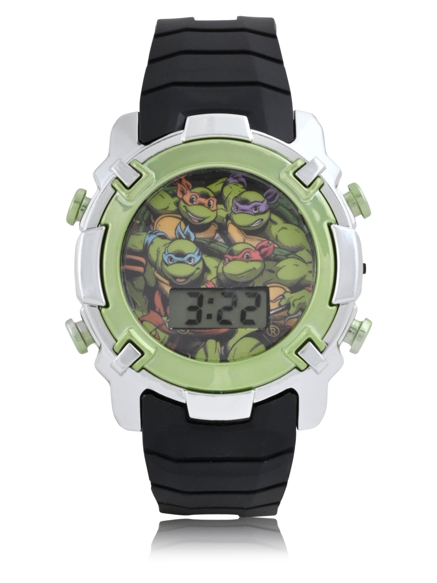 TMR4136WM Teenage Mutant Ninja Turtles Kids Flashing Lights LCD Watch with Plastic Strap