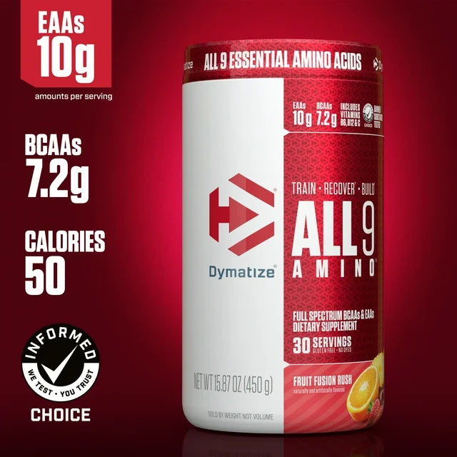 Dymatize All9 Amino Essential Amino Acids, Fruit Fusion Rush, 30 servings