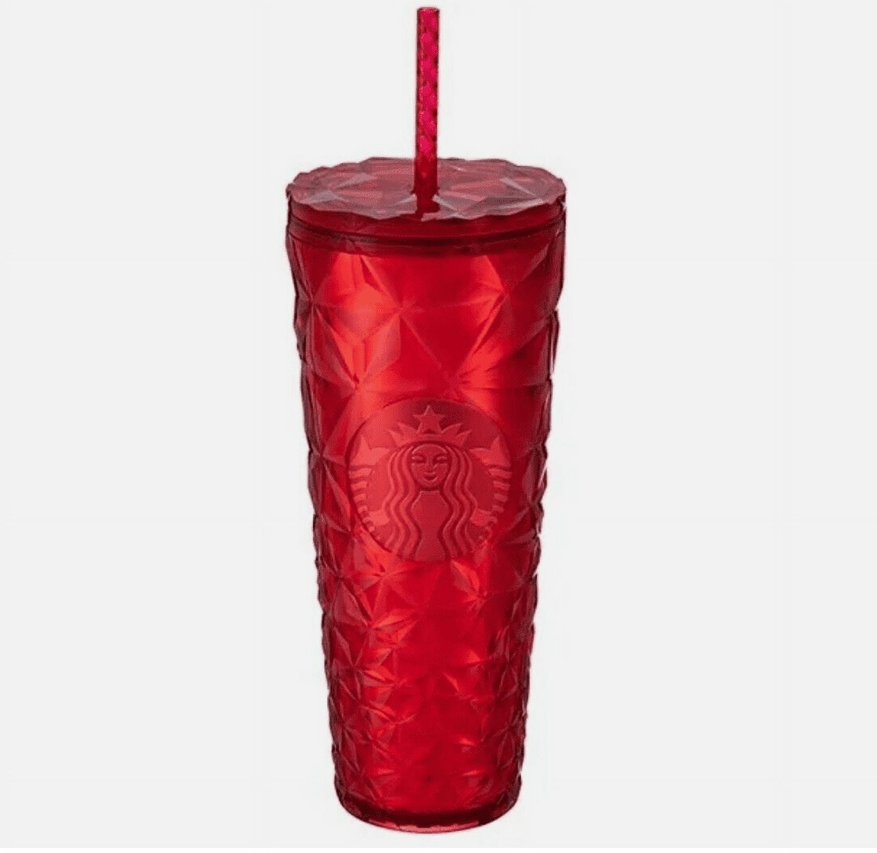 Starbucks 2023 Limited Edition Holiday Poinsettia Red Prism Cold Cup Tumbler- Venti