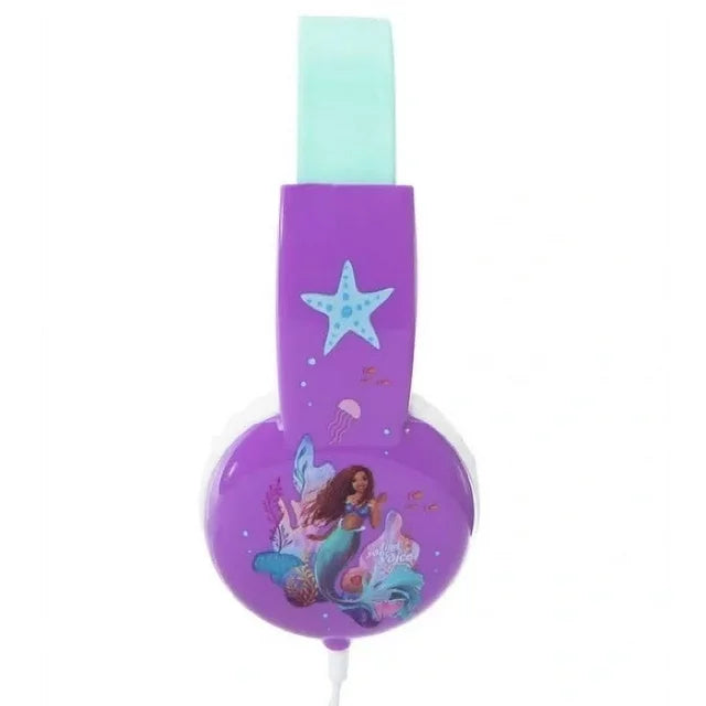 Disney The Little Mermaid Kid Safe Headphones w/in-Line Microphone