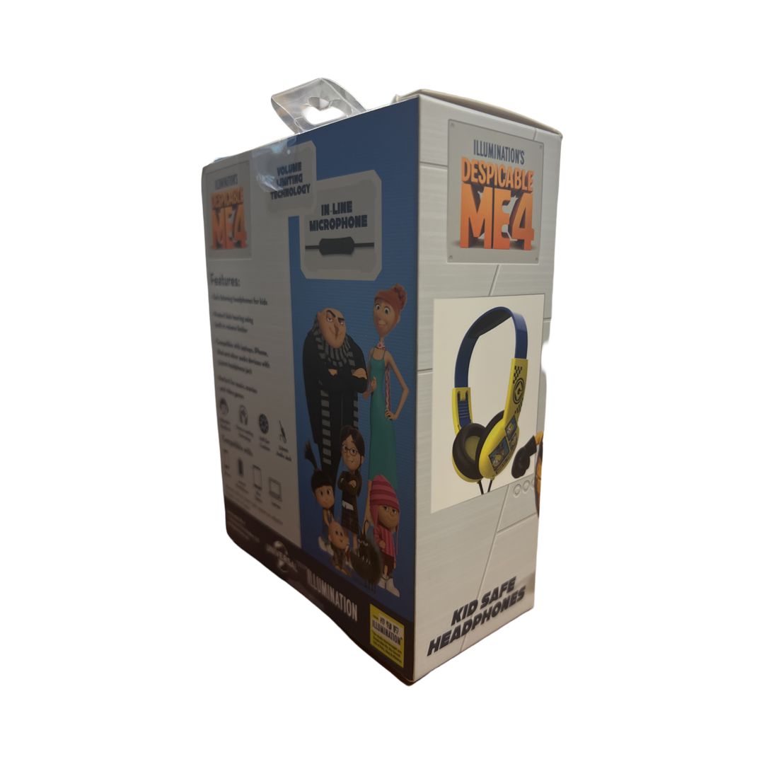 illumination's despicable me 4 in-line microphone kid safe headphone