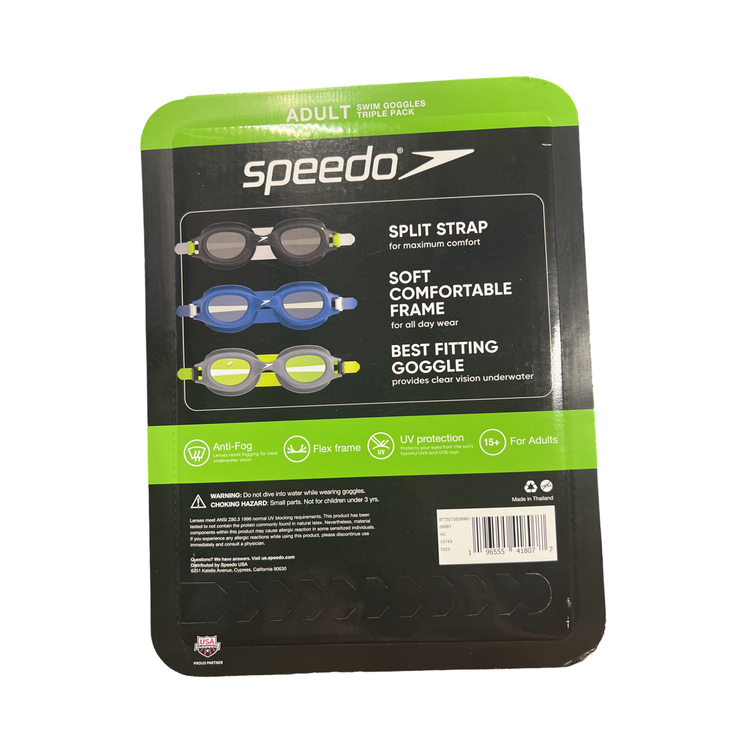 Speedo Adult Swim Goggles Triple Pack