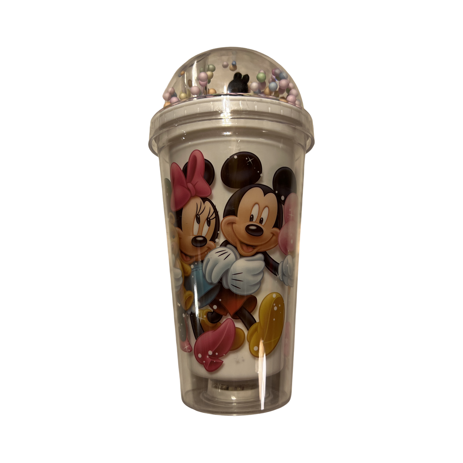 Disney Minnie and Micky Mouse Tumbler Dome Lid Straw Double Walled