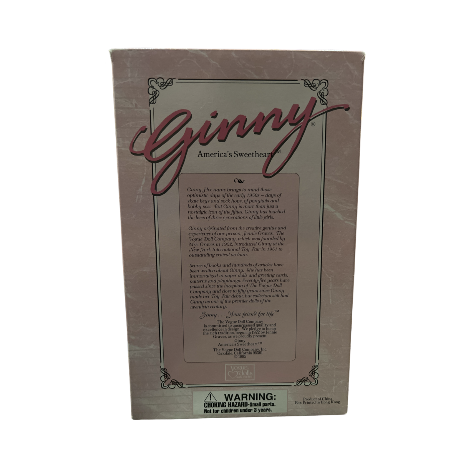 Vintage Hard Plastic Ginny Lunch at the PlazaVogue 8'' Doll  # 7HP18