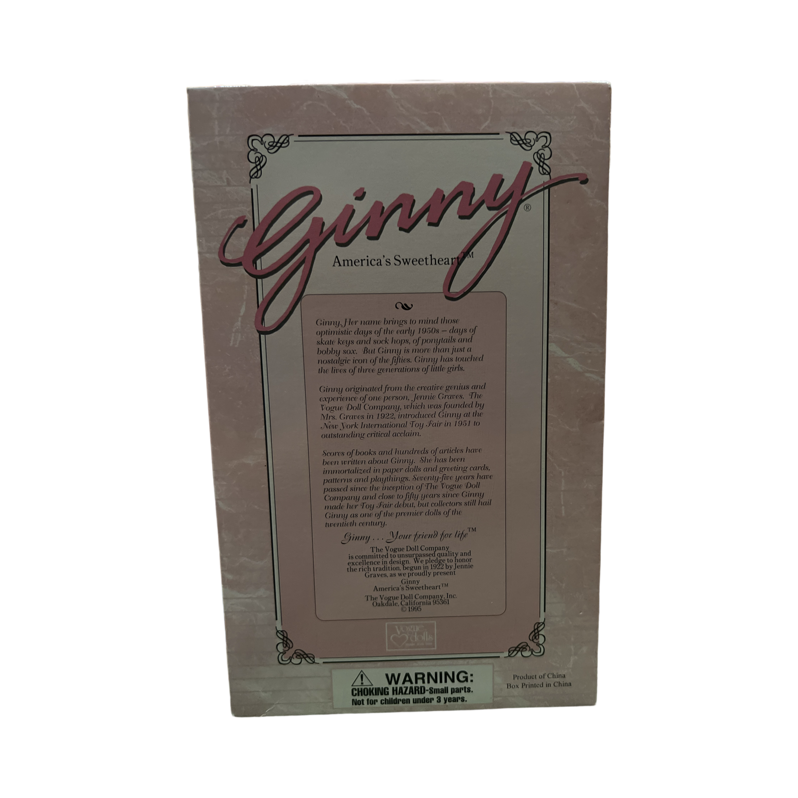 Vogue Ginny Journeys to Pais Vintage Collectible Stand 8" with Displayed # 9HP84