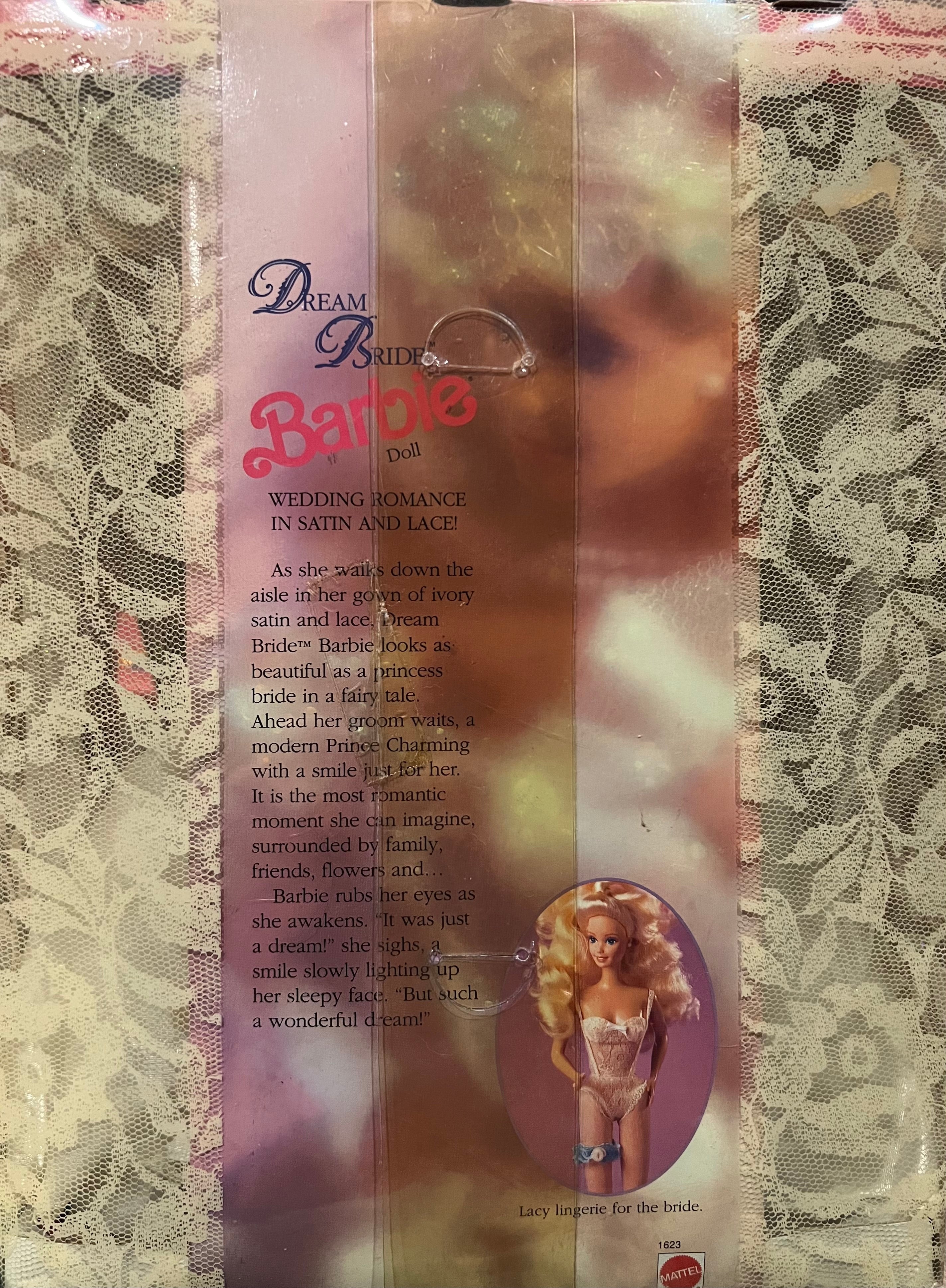 1991 DREAM BRIDE Barbie 1623 NRFB Long Blonde Hair w/ Lacy Lingerie New, Box Looks Old.