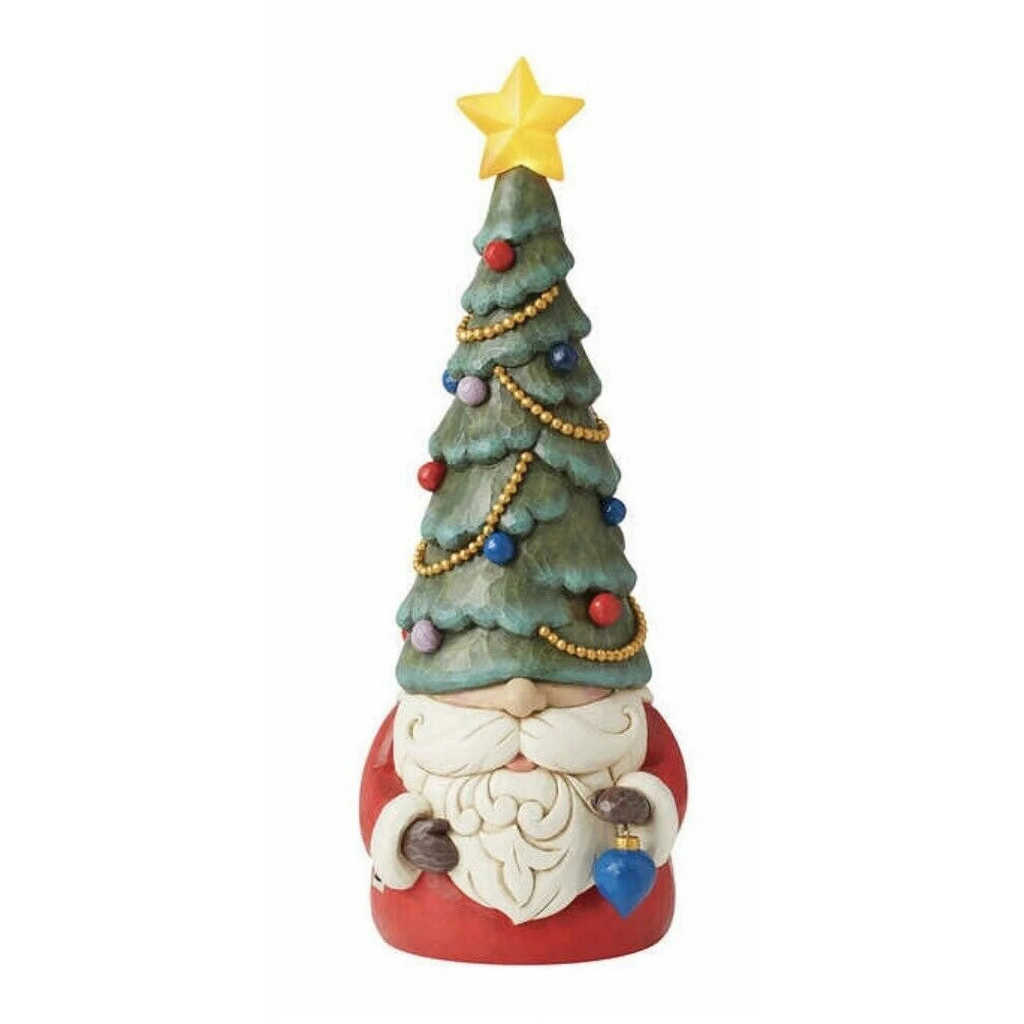 Jim Shore 20â€ H Light-Up Christmas Gnome, Christmas Tree Hat with Lit Star Gnome