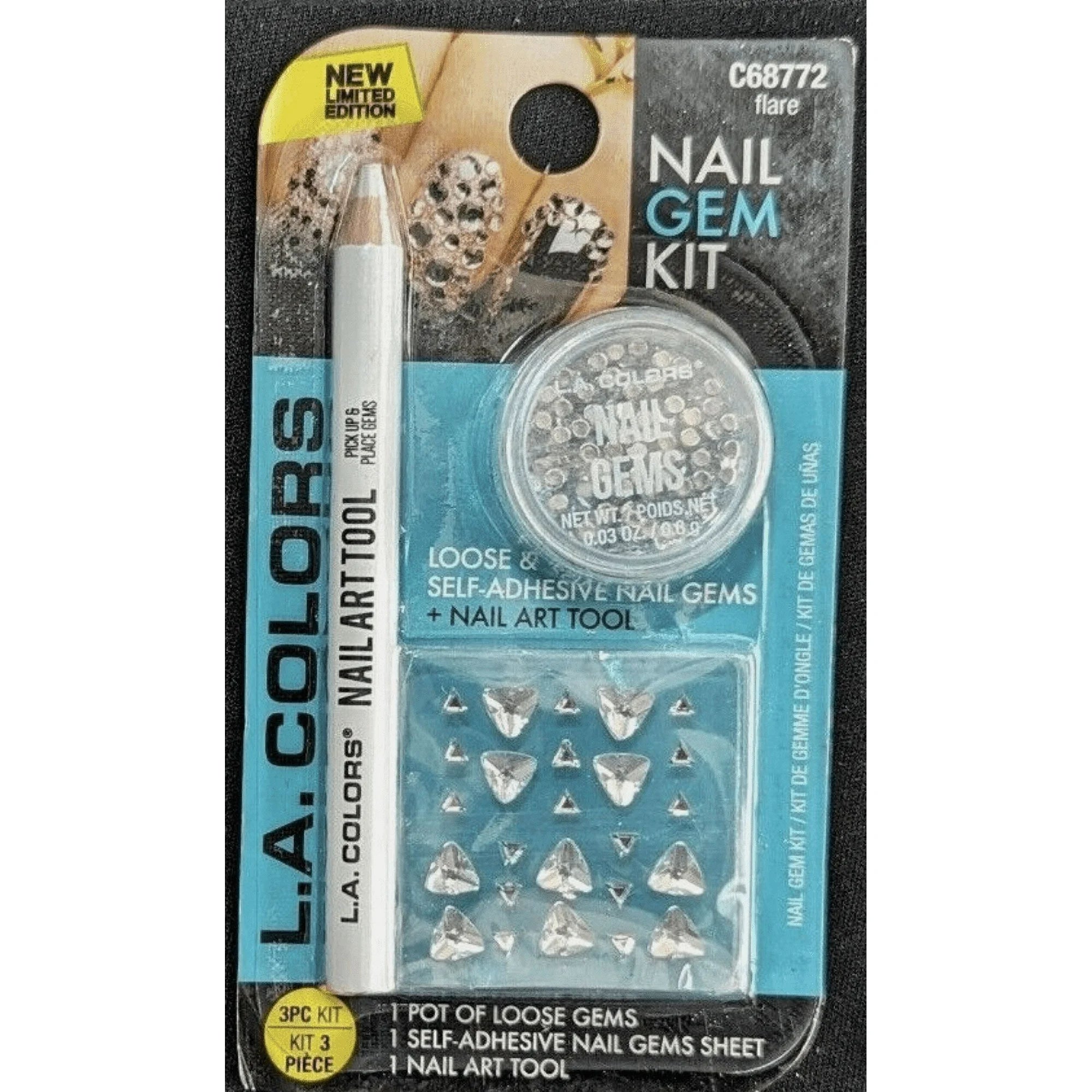 LA.Color C68966 Nail Gem 3 pc KitÂ Glam