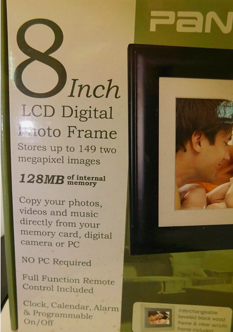 PANDIGITAL Photo Digital Photo Frame 8 inch 128 MB Memory Tru-Photo Frame