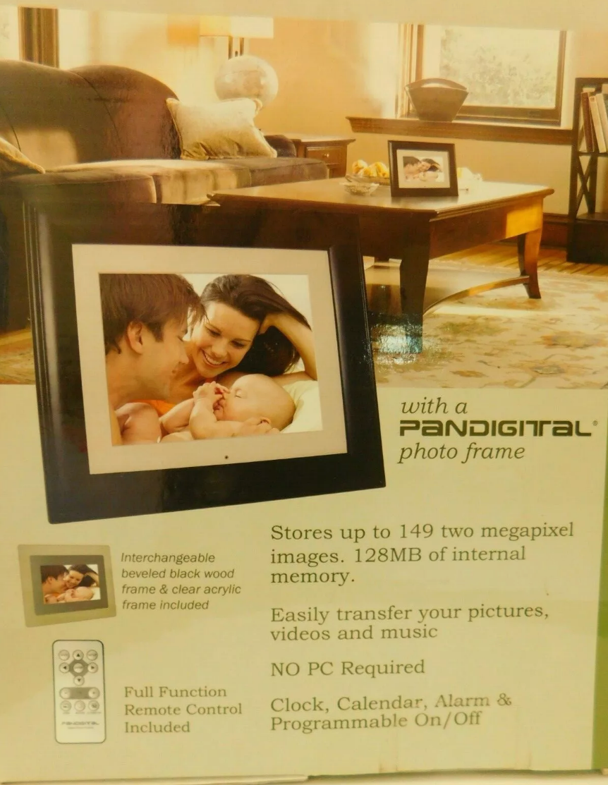 PANDIGITAL Photo Digital Photo Frame 8 inch 128 MB Memory Tru-Photo Frame