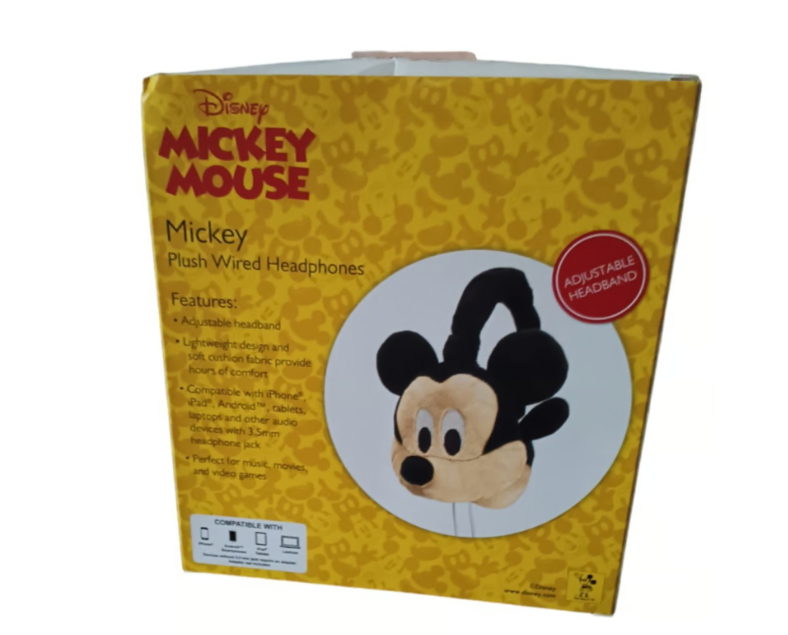 Disney Mickey Mouse Plush Wired Headphones