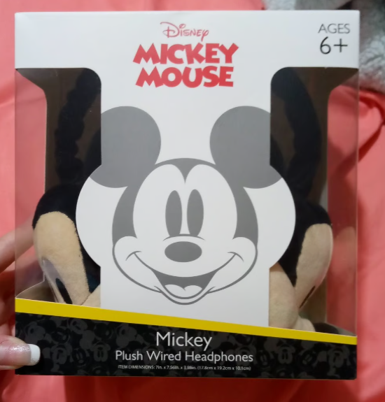 Disney Mickey Mouse Plush Wired Headphones