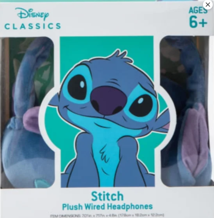 Disney Classics Stitch Plush Wired Headphones