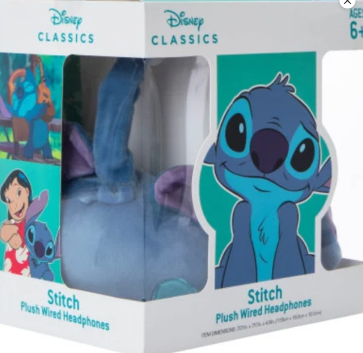 Disney Classics Stitch Plush Wired Headphones