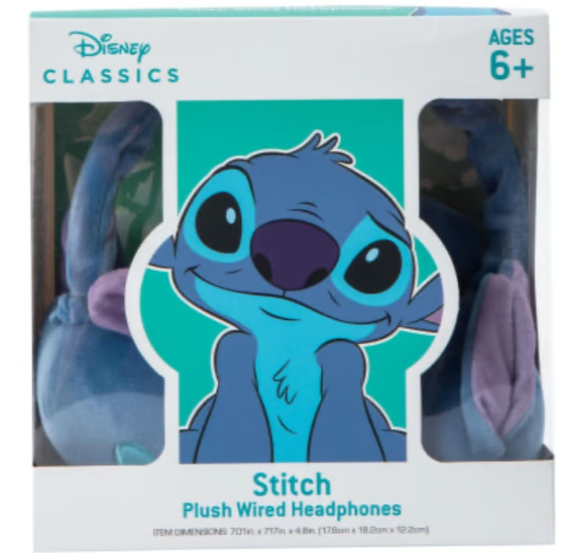 Disney Classics Stitch Plush Wired Headphones