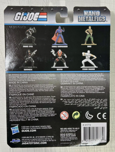 Jada Toys G.I. Joe 1.65" Die-cast Metal Collectible Figures 6-Pack, Toys for Kids and Adults