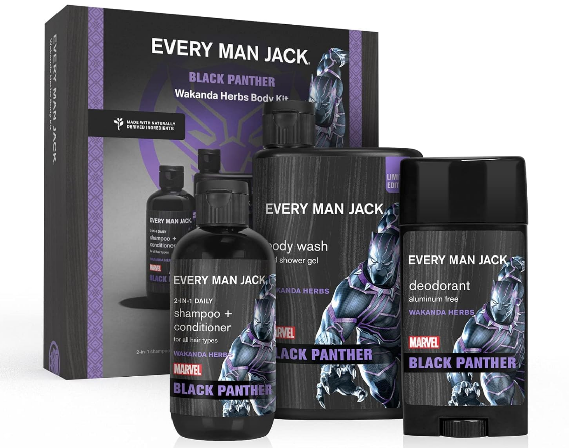 Every Man Jack BLACK PANTHER 3pc Body Kit Limited Edition Wakanda Herbs