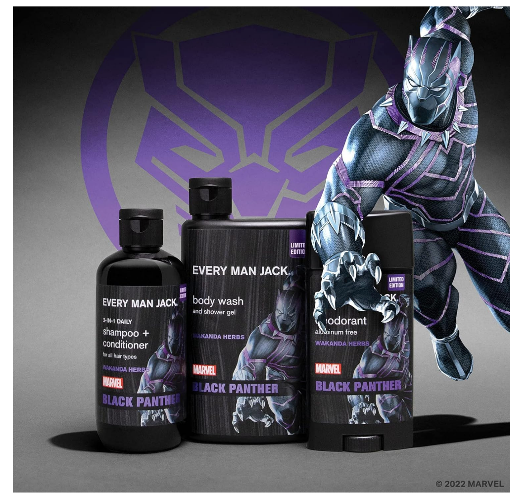 Every Man Jack BLACK PANTHER 3pc Body Kit Limited Edition Wakanda Herbs