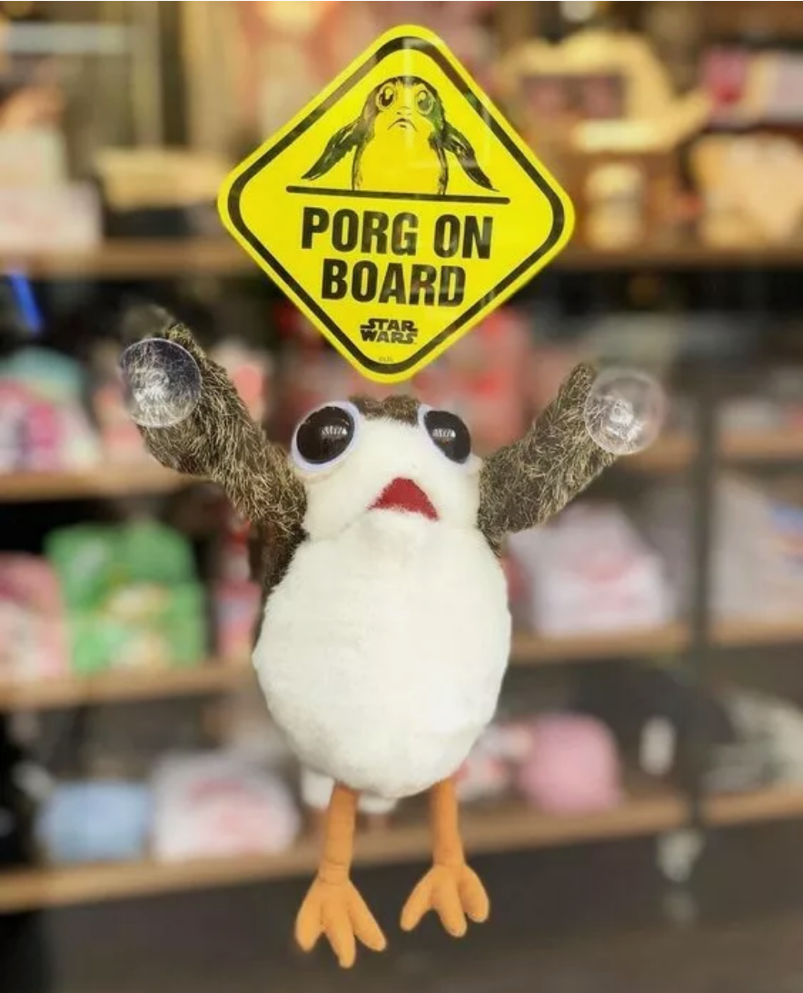 Star Wars PORG On Board Plush With Suction Cup Sticker