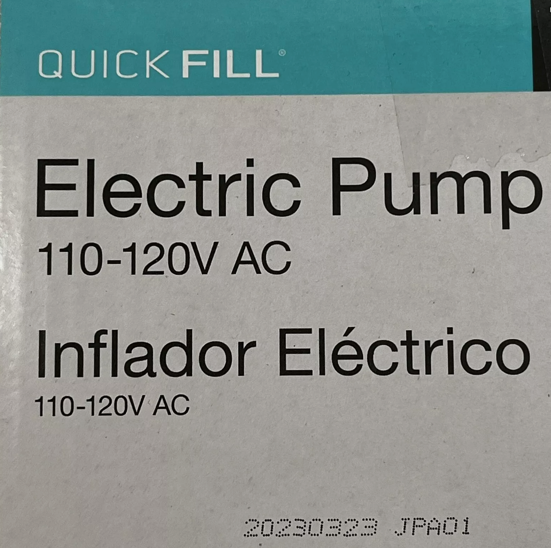 Intex Electric AirPump Quick Fill 110-120V AC Inflates/Deflates Fits Most Valves