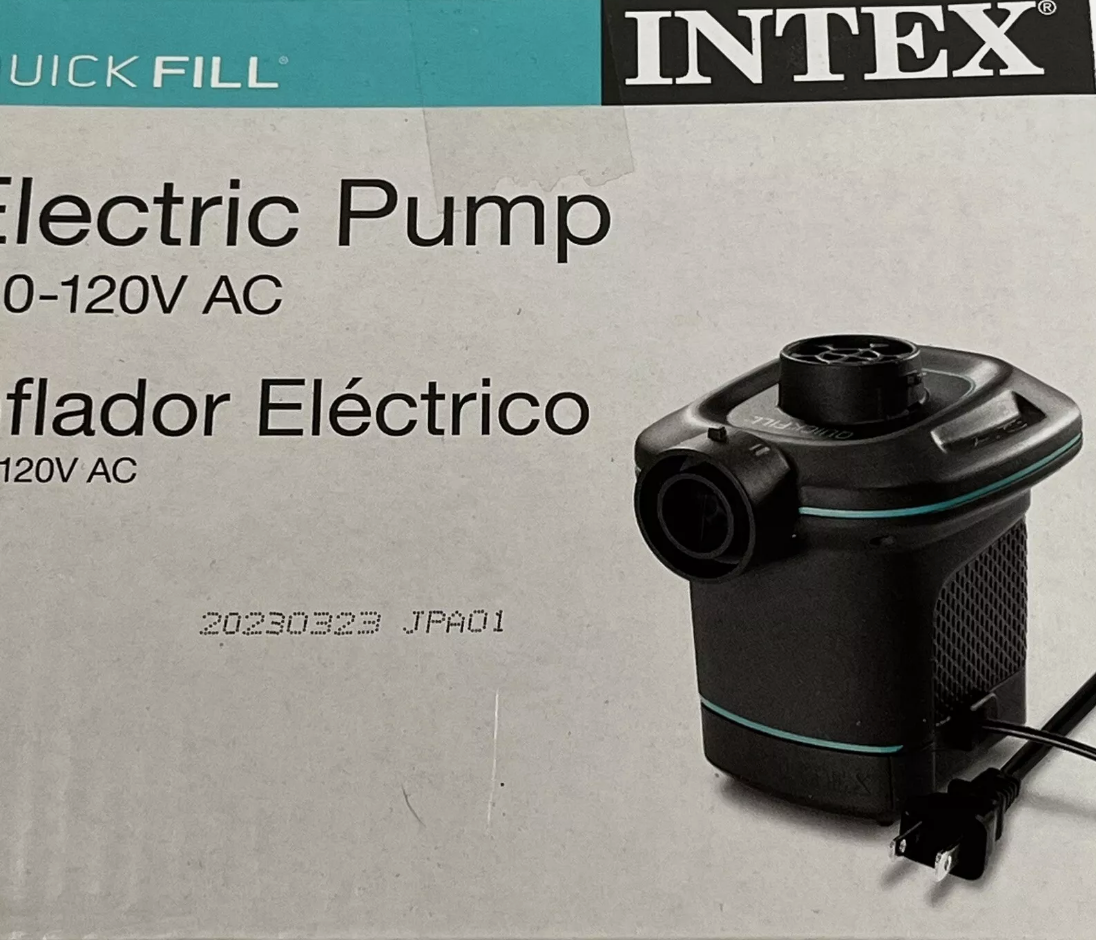 Intex Electric AirPump Quick Fill 110-120V AC Inflates/Deflates Fits Most Valves